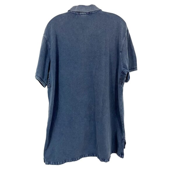 Vintage Polo Ralph Lauren Custom Fit Blue Polo Shirt Chest Pocket Men's Size XXL - Picture 3 of 7